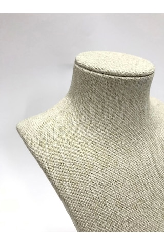 Yerli Üretim Hasır Kumaş Kolye Gerdanlık Zincir 39 Cm Takı Sergileme Mankeni Çok Renkli