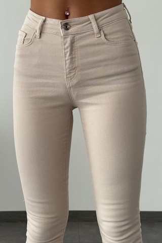 Lacarino 7581 Mira Kadın Jean Pantolon Bej