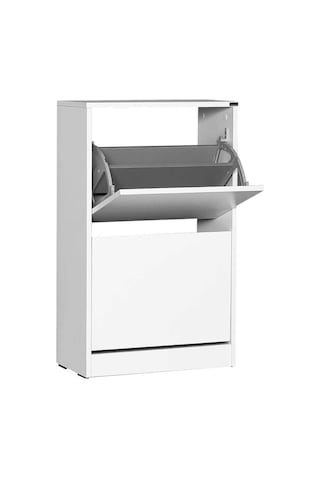 Flat Duo 2 Katlı Ayakkabılık Dolabı - Beyaz