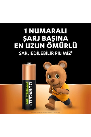 Duracell HR6/DX1500 2500 mAh AA Şarj Edilebilen Kalem Pil 2'li