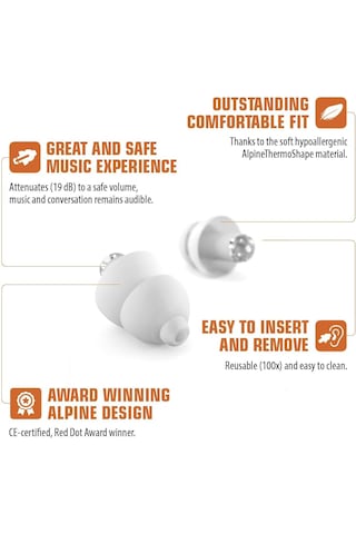 Alpine Alpine Partyplug 2015, 19 Db Müzik Kulak Koruyucu, Konser Ve Festival İçin