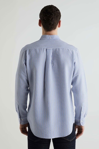 Gant Çizgili Erkek Gömlek Mavi