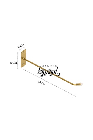 Duvara Monte Kanca Koruma Kauçuklu Gold 15 Cm Deluxe Raf Askısı Suntaya Monte 15 Adet Gold