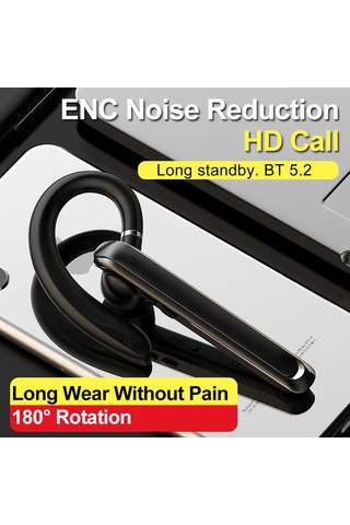 Yaozixa Mavi Bt 5.2 Tek Kulaklık - Enc Gürültü Engelleme, 180 Döner,免提 Konuşma, Hi-fi Ses, Ergonomik Tasarım