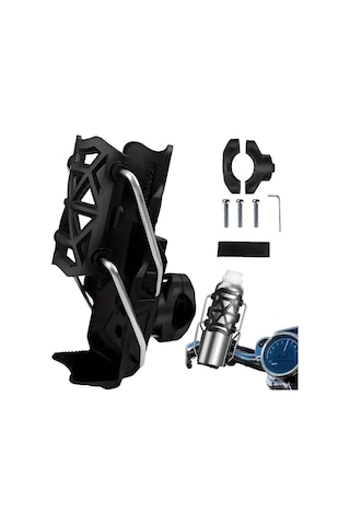 H371 Universal Bisiklet Termos Tutucu 360 Dönebilen Motosiklet Suluk Gidon Tipi Bardak Tutucu 1.26-3.2 Çok Renkli