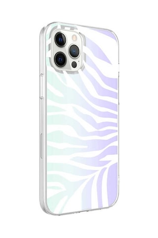 Apple Uyumlu iPhone 12 Pro Max Kılıf Zore M-blue Desenli Kapak Zebra No1
