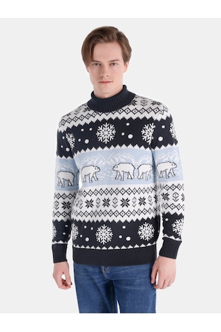 Colins Regular Fit Lacivert Erkek Kazak Cl1065741 Lacivert