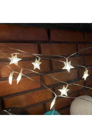 Led Işıklı 28'li Yıldız Işık Zinciri Dekoratif Fişli Aydınlatma Ev Dekorasyonu Süsleme Salon Oda Merdiven Balkon Süslemeleri İçin Yılbaşı Eğlence Doğum Günlerine Özel Aydınlatma 50 Metre