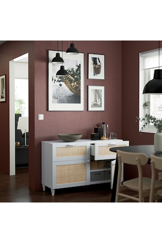 Dolap Kombinasyonu, Beyaz, 120x42x74 Cm, Studsviken, Kabbarp Beyaz