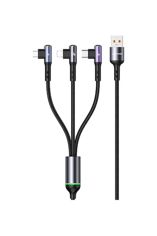 Usams Sj561 66W 3 İ N1 Hızlı Dirsek Örgü Şarj Veri Şarj Kablosu