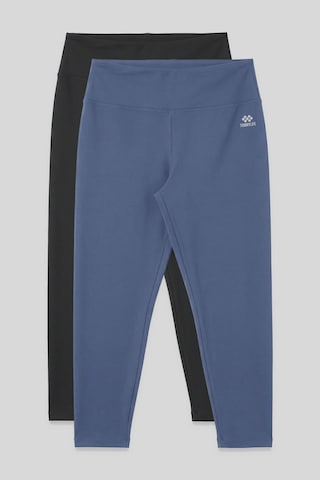 Tommy Life Slim Fit 2li Paket Antrasit-petrol Büyük Beden Kadın Tayt - 94650 Antrasit - Siyah
