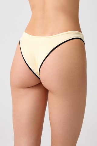 Los Ojos X Melodi Krem-siyah Brezilya Modeli Bikini Altı Retro Bottom Krem-siyah