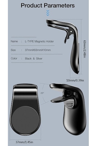 Telefon Tutucu Cep Telefonu Destekçisi Manyetik Telefon Montajlı Araç Hava Çıkış Tutucu