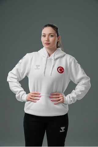 Hummel Armin Milli Takım Pamuklu Hoodie Beyaz