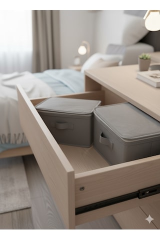 2'li Gri Çorap Hurcu Çok Amaçlı Dolap Içi Ve Çekmece Içi Düzenleyici 29x24x17 Cm Gri