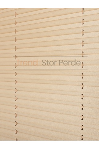 Sütlü Kahve Plise Katlanır Cam Balkon Perdesi - Ofis Perdesi - Salon Perdesi - 043 Sütlü Kahve