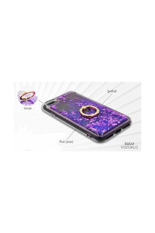 Apple Uyumlu iPhone 6 Plus 6S Plus Sulu Simli Yüzüklü Kilif 330067789 - Renk-Kampanya / Kirmizi-15Tl Farkla Cam Ekran Koruyucu Istiyorum