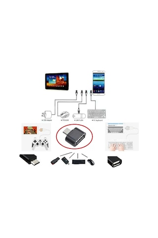 Vexor Usb To Micro Usb Ye Dönüştürücü - Klavye Mouse Joystick Telefona Bağlama