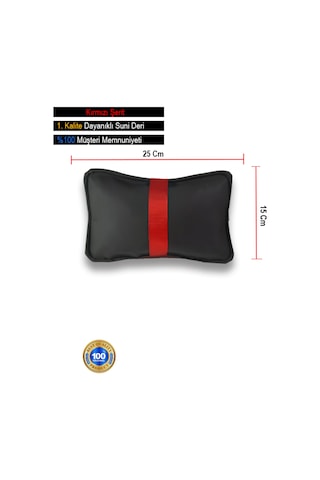 Volkswagen Scirocco Uyumlu Oto Koltuk ,araba Boyun Yastığı Mavi Şerit 2 Adet Siyah