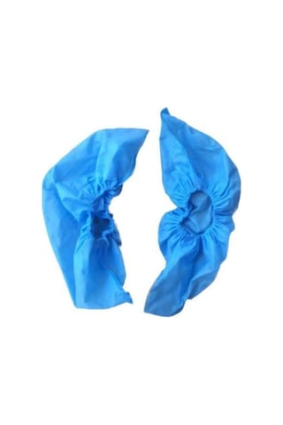 Nonwoven Spunbond Tela Yıkanabilir Mavi Galoş 100 Adet
