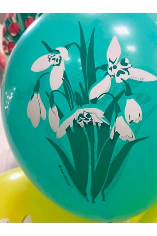 Riota Lateks Balonlar Bahar Çiçekleri 30 Cm 15 Adet 143676853 Açık Mavi