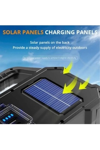 P-880a Solar Powerbanklı Şarjlı Taşınabilir Güçlü Fener 1 04681362