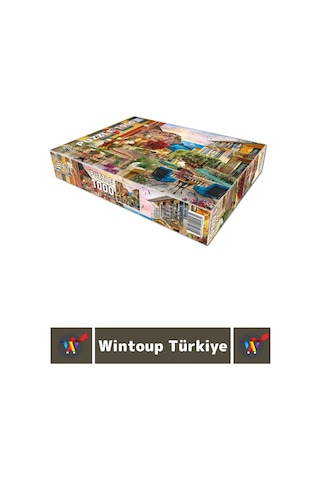 El Göz Koordinasyon Beceri Görsel Algı Geliştirici 1000 Parça Çocuk Puzzle İtalya'da Gün Batarken