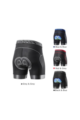 Arsuxeo Erkekler Bisiklet İç Giyim Şort 5d Jel Yastıklı S Gri