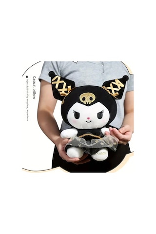Kuromi Hello Kitty Özel Seri Sanrio 25 Cm Peluş Oyuncak Sanrio Kuromi Plush Hediyelik Oyuncak Beyaz - Sİyah