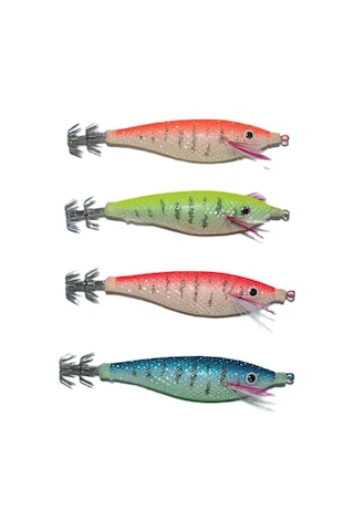 4'lü Set Sasa Simli Kumaş Fosforlu Kalamar Zokası 7 Cm 12 Gr