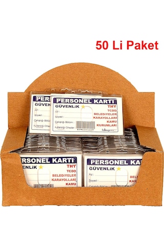 Toptan Kart Kabı Sert Şeffaf Yatay 50 Li Yerli