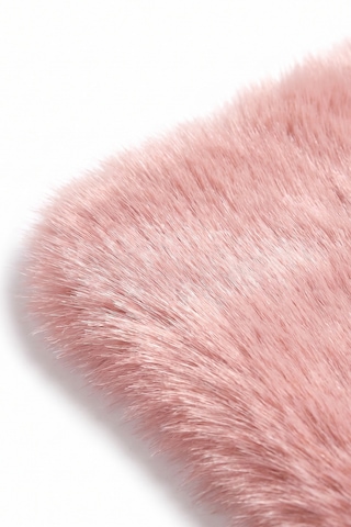 Merplush Peluş Post Halı 120x150 Cm Süet Taban Yumuşak Kürk Görünümlü Yatak Odası Halısı Pembe