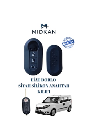 Fiat Doblo Silikon Anahtar Kılıfı 2010 Sonrası Siyah Renk