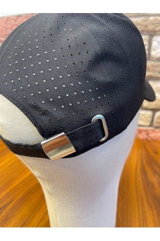 Hamze Paraşüt Mikro Kumaş Yazlık Delikli Unisex Cap Şapka Siyah
