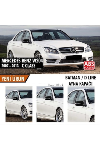 Mercedes Benz W204 2007-2014 Batman Yarasa Ayna Kapağıı Piano Black Plastikk
