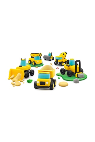 Hey Clay Yaratıcı Kil Seti - Construction Vehicles