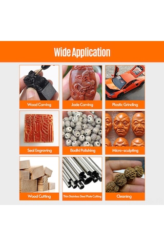 Springsun Şarj Edilebilir Mini El Taşlama Makinesi - 3 Hız Ayarı, 24 Parça Aksesuar İle Hassas Dıy İşleri İçin