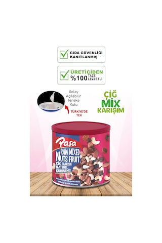 Paşa Kuruyemiş Çiğ Karışık Naturel Kuruyemiş Teneke 150 G