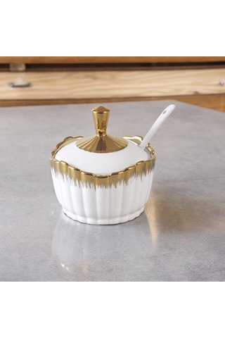 Violet Gold Detaylı Porselen Lüks Şekerlik