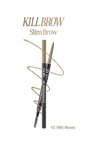 Doğal Görünüm Sunan Ultra İnce Uçlu Çift Taraflı Kaş Kalemi Clıo Kill Brow Slim Brow 02 Mildblondy 02 Mild Blondy