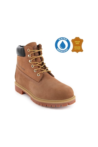 Hush Puppies Helppo 725812 Gerçek Deri, Anatomik, Waterresist Erkek Bot Tarçın Tarçın