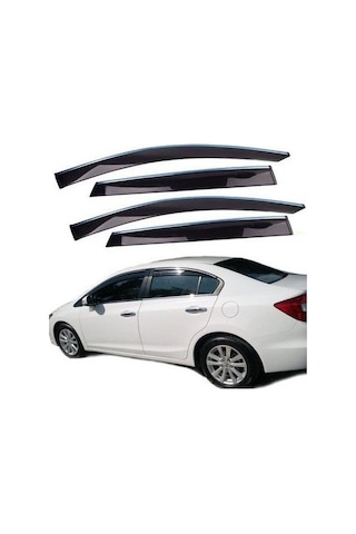 Honda Civic Fb7 Cam Rüzgarlığı Krom Çıtalı 2012 Sunplex