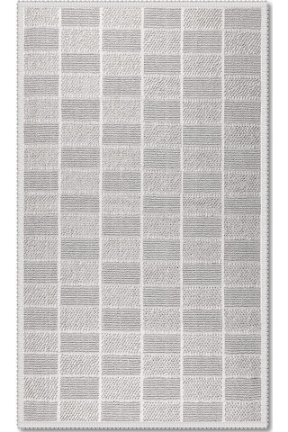 Alaçatı Doğal Pamuklu 2'li Banyo Paspas & Halı 60x100 50x60 Taş Taş