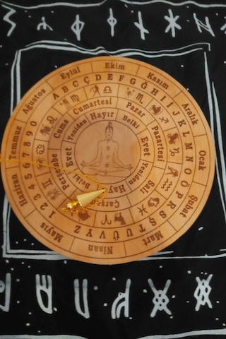 Pandül Sarkaç Tahtası Türkçe Ahşap Sarkaç Örtüsü Pirinç Pandül Ritüel Set