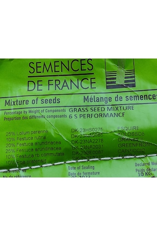 Performance 6s Çim Tohumu 10 KG