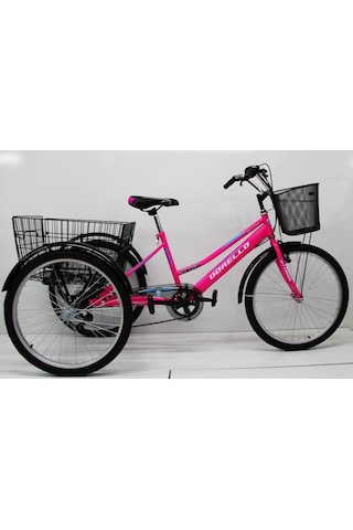Dorello Bisiklet Kargo Bisikleti 3 Tekerli Bisiklet Pembe