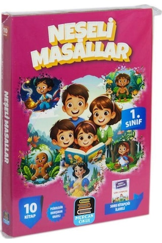 1. Sınıf Okuma Seti Neşeli Masallar 10 Kitap + Soru Kitapçığı ...