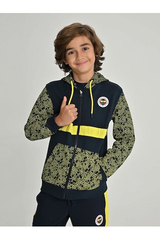 Fenerium Çocuk Trıbun Logo Patternli Sweat Fb Laci Yeni