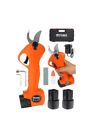 Steiner 128 Vf 10 Ah Kömürsüz Motor Akülü Bağ Makası Çantalı Trnc