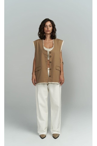 Mai Collection Mai Studios Co. Anderson Vizon Salaş Yelek Vizon
